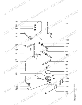 Взрыв-схема посудомоечной машины Aeg FAV40769IM - Схема узла Hydraulic System 272